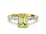 Yellow gold Fancy Yellow Emerald  Solitaire Marquise Side Stone Prong Setting Ring_44