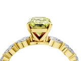 Yellow gold Fancy Yellow Emerald  Solitaire Marquise Side Stone Prong Setting Ring_48