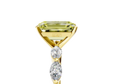 Yellow gold Fancy Yellow Emerald  Solitaire Marquise Side Stone Prong Setting Ring_49