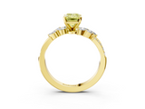 Yellow gold Fancy Yellow Emerald  Solitaire Marquise Twist Band with Six-Prong Setting_84