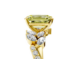 Yellow gold Fancy Yellow Emerald  Solitaire Marquise Twist Band with Six-Prong Setting_86