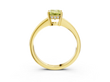 Yellow gold Fancy Yellow Emerald  Solitaire Pavé Band Prong Setting Ring_23