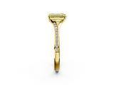 Yellow gold Fancy Yellow Emerald  Solitaire Pavé Band with Four-Prong Setting_30