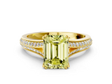 Yellow gold Fancy Yellow Emerald  Solitaire Pave Split Shank Engagement Ring with Six-Prong Setting_37