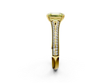 Yellow gold Fancy Yellow Emerald  Solitaire Pave Split Shank Engagement Ring with Six-Prong Setting_39