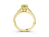 Yellow gold Fancy Yellow Emerald  Solitaire Pave Split Shank Engagement Ring with Six-Prong Setting_40