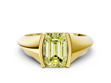 Yellow gold Fancy Yellow Emerald  Solitaire Tension Set Diamond Ring_20
