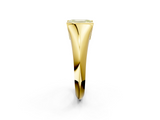Yellow gold Fancy Yellow Emerald  Solitaire Tension Set Diamond Ring_22