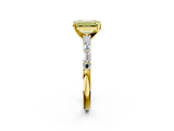 Yellow gold Fancy Yellow Emerald  Solitaire with Side Baguettes and Channel Set Band_47