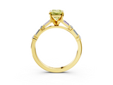 Yellow gold Fancy Yellow Emerald  Solitaire with Side Baguettes and Channel Set Band_48