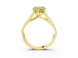 Yellow gold Fancy Yellow Heart  Brilliant Channel-Set Solitaire Ring with Four-Prong Setting_23