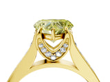 Yellow gold Fancy Yellow Heart  Brilliant Cut Diamond Engagement Ring with Pavé Band and Four-Prong Setting_53