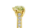 Yellow gold Fancy Yellow Heart  Brilliant Cut Diamond Engagement Ring with Pavé Band and Four-Prong Setting_54
