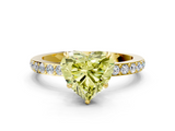 Yellow gold Fancy Yellow Heart  Brilliant Pavé Band Solitaire with Four-Prong Setting_41