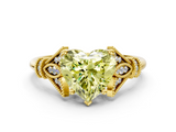 Yellow gold Fancy Yellow Heart  Brilliant Solitaire with Pave Band and Four-Prong Setting_20