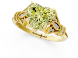Yellow gold Fancy Yellow Heart  Brilliant Solitaire with Pave Band and Four-Prong Setting_21