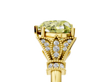 Yellow gold Fancy Yellow Heart  Brilliant Solitaire with Pave Band and Four-Prong Setting_25