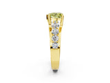 Yellow gold Fancy Yellow Heart  Brilliant Solitaire with Side Stones on a Pave Band and Four-Prong Setting_26