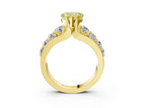 Yellow gold Fancy Yellow Heart  Brilliant Solitaire with Side Stones on a Pave Band and Four-Prong Setting_27