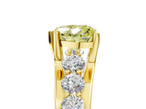 Yellow gold Fancy Yellow Heart  Brilliant Solitaire with Side Stones on a Pave Band and Four-Prong Setting_29
