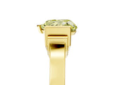 Yellow gold Fancy Yellow Heart Cut Brilliant Solitaire Diamond Ring with Channel Set Band and Bar Prong Setting_5