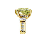 Yellow gold Fancy Yellow Heart Cut Brilliant Three-Stone Pave Band with Four-Prong Setting_5