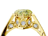 Yellow gold Fancy Yellow Heart  Cut Cathedral Pave Diamond Engagement Ring with Six-Prong Setting_37