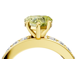 Yellow gold Fancy Yellow Heart  Cut Channel Set Diamond Engagement Ring with Four-Prong Setting_222