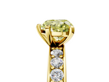 Yellow gold Fancy Yellow Heart  Cut Channel Set Diamond Engagement Ring with Four-Prong Setting_223