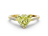 Yellow gold Fancy Yellow Heart  Cut Channel Set Solitaire Engagement Ring with Four-Prong Setting_202