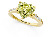 Yellow gold Fancy Yellow Heart  Cut Channel Set Solitaire Engagement Ring with Four-Prong Setting_203