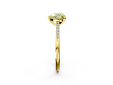 Yellow gold Fancy Yellow Heart  Cut Channel Set Solitaire Engagement Ring with Four-Prong Setting_204