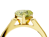 Yellow gold Fancy Yellow Heart  Cut Channel Set Solitaire Engagement Ring with Four-Prong Setting_206