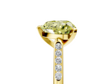 Yellow gold Fancy Yellow Heart  Cut Channel Set Solitaire Engagement Ring with Four-Prong Setting_207