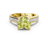 Yellow gold Fancy Yellow Heart  Cut Channel Set Solitaire Engagement Ring with Prong Setting_20