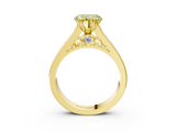 Yellow gold Fancy Yellow Heart  Cut Channel Set Solitaire Engagement Ring with Prong Setting_23