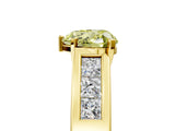 Yellow gold Fancy Yellow Heart Cut Cut Channel Set Solitaire Ring with Four-Prong Setting_5