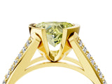 Yellow gold Fancy Yellow Heart Cut Cut Diamond Channel Set Pave Band with Tension Prong Setting_4