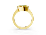 Yellow gold Fancy Yellow Heart Cut-Cut Diamond Halo Engagement Ring with Pave Band and Prong Setting_3