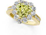 Yellow gold Fancy Yellow Heart Cut Cut Halo Diamond Pavé Engagement Ring with Milgrain Detailing_1