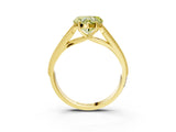 Yellow gold Fancy Yellow Heart Cut Cut Pave Split Shank Engagement Ring with Four-Prong Setting_3