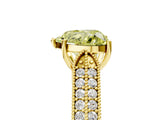 Yellow gold Fancy Yellow Heart Cut Cut Pave Split Shank Engagement Ring with Four-Prong Setting_5