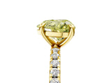Yellow gold Fancy Yellow Heart Cut Diamond Brilliant Solitaire Ring with Pavé Band and Four-Prong Setting_17