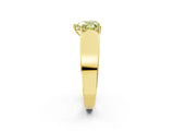 Yellow gold Fancy Yellow Heart Cut Diamond Channel Set Solitaire Ring with Four-Prong Setting_14