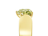 Yellow gold Fancy Yellow Heart Cut Diamond Channel Set Solitaire Ring with Four-Prong Setting_17