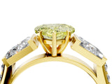 Yellow gold Fancy Yellow Heart Cut Diamond Engagement Ring with Baguette Side Stones and Channel Set Band_24