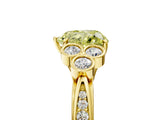 Yellow gold Fancy Yellow Heart  Cut Diamond Engagement Ring with Bezel Set Round Side Stones and Prong Setting_54