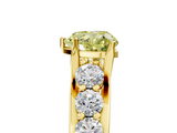 Yellow gold Fancy Yellow Heart  Cut Diamond Engagement Ring with Pavé Band and Four-Prong Setting_8