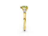 Yellow gold Fancy Yellow Heart  Cut Diamond Five-Stone Prong Set White Gold Ring_29