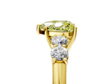 Yellow gold Fancy Yellow Heart  Cut Diamond Five-Stone Prong Set White Gold Ring_32